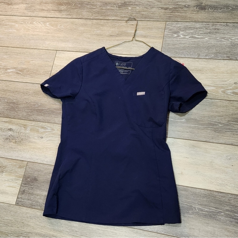 Figs Technical Collection XXS Scrub Top in Deep Blue